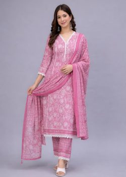Elegant Pink Floral Salwar Suit _ Ethnic Wear Outfit Idea for Weddings & Festivals